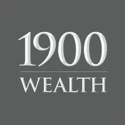 1900 Wealth logo with white text on a gray background and a horizontal line separating 1900 and Wealth.